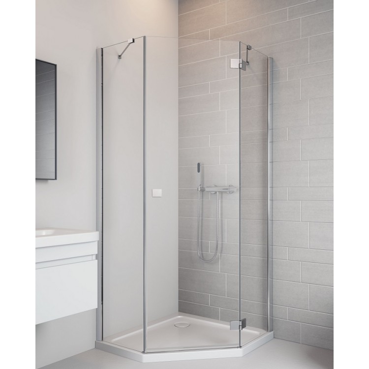 Dušas paliktnis piecstūru Radaway Doros PT Compact 80x80, melns akmens