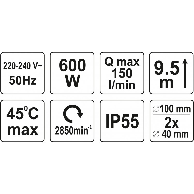 Fekālais sūknis FALA ar smalcinātāju, 600W, 697176