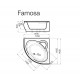 Stūra vanna Vispool FAMOSA 1490x1490