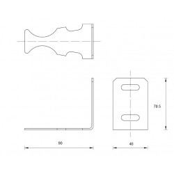 Alumīnija apkures radiators Ferroli radiatoru stiprinājums 1 gab., B-691736
