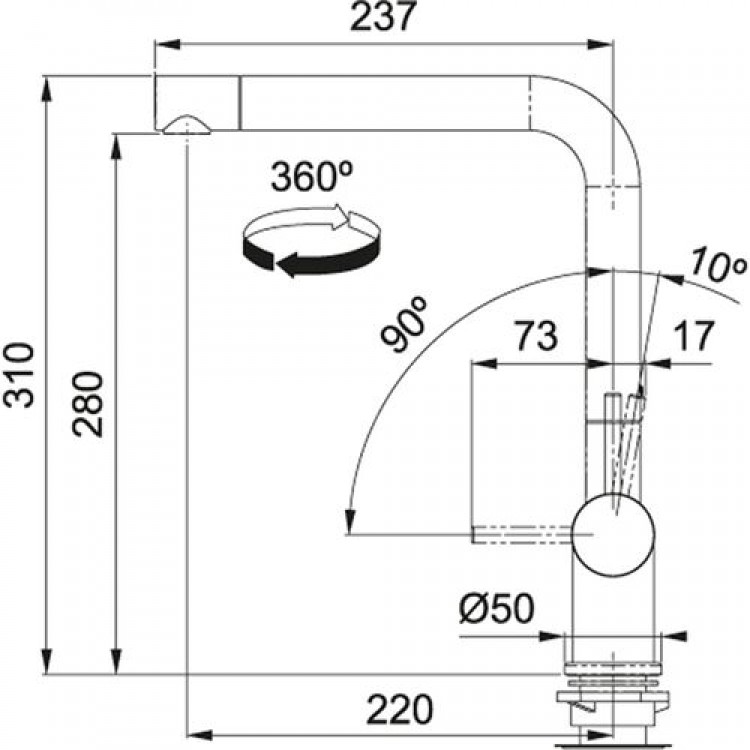 Virtuves izlietnes maisītājs FRANKE ACTIVE-PLUS, 115.0546.115