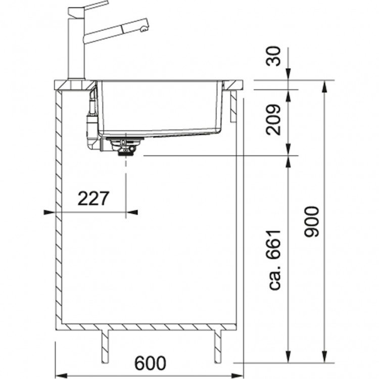Virtuves izlietne FRANKE MARIS 49x44 cm, MRX210-45,127.0553.961
