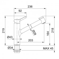 Virtuves izlietnes maisītājs FRANKE MEOS, 115.0356.121