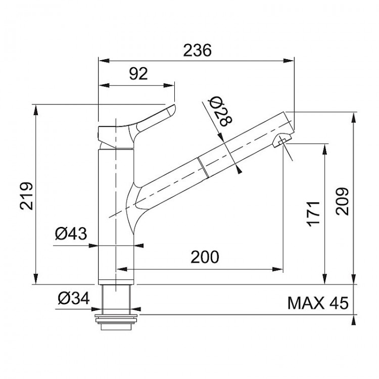 Virtuves izlietnes maisītājs FRANKE MEOS, 115.0356.122