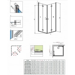 Dušas stūris kvadrātveida Radaway Fuenta New KDD-B 100x100 cm