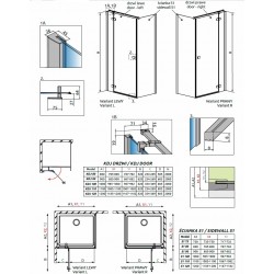 Dušas stūris kvadrātveida Radaway Fuenta New KDJ 90x90 cm