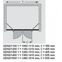 Dušas durvis veramās Roltechnik GDN2 1200 mm