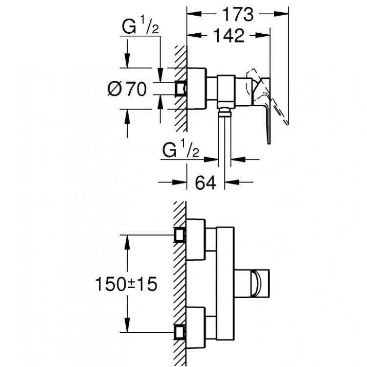 Dušas maisītājs Grohe LINEARE, 33865DC1