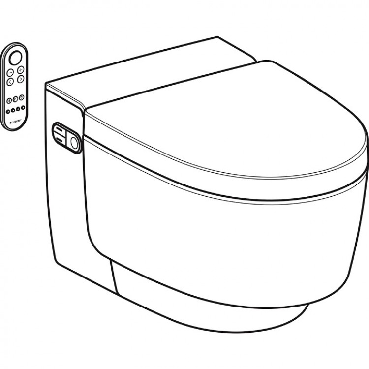 Tualetes pods ar bidē piekaramais Geberit AquaClean Mera Classic, 146.201.11.1
