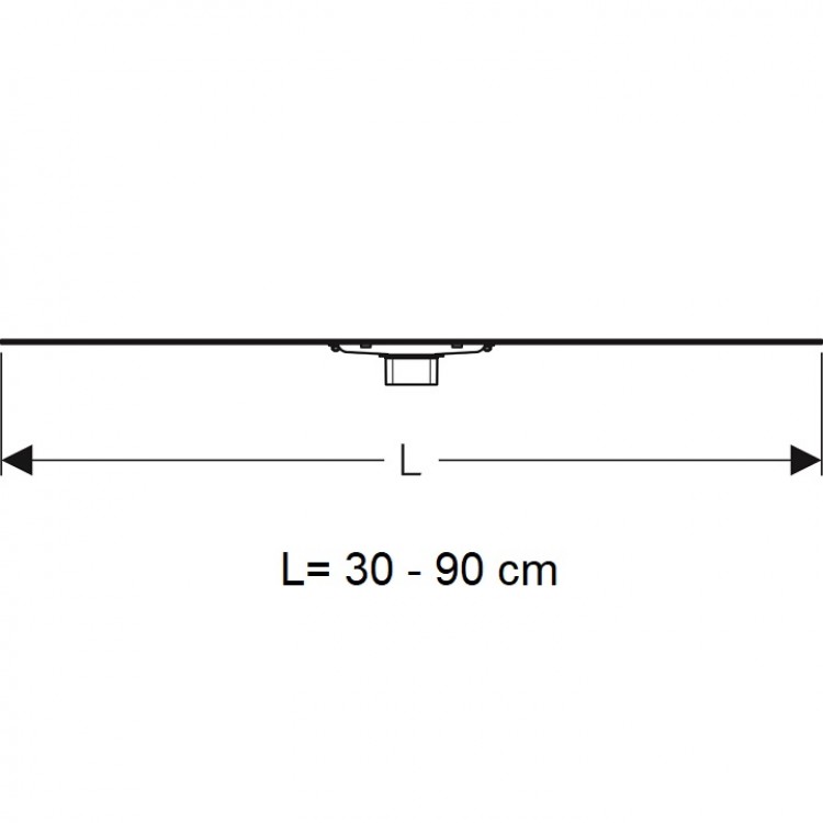 Dušas kanāls Geberit CleanLine60 30-90cm, 154.458.00.1