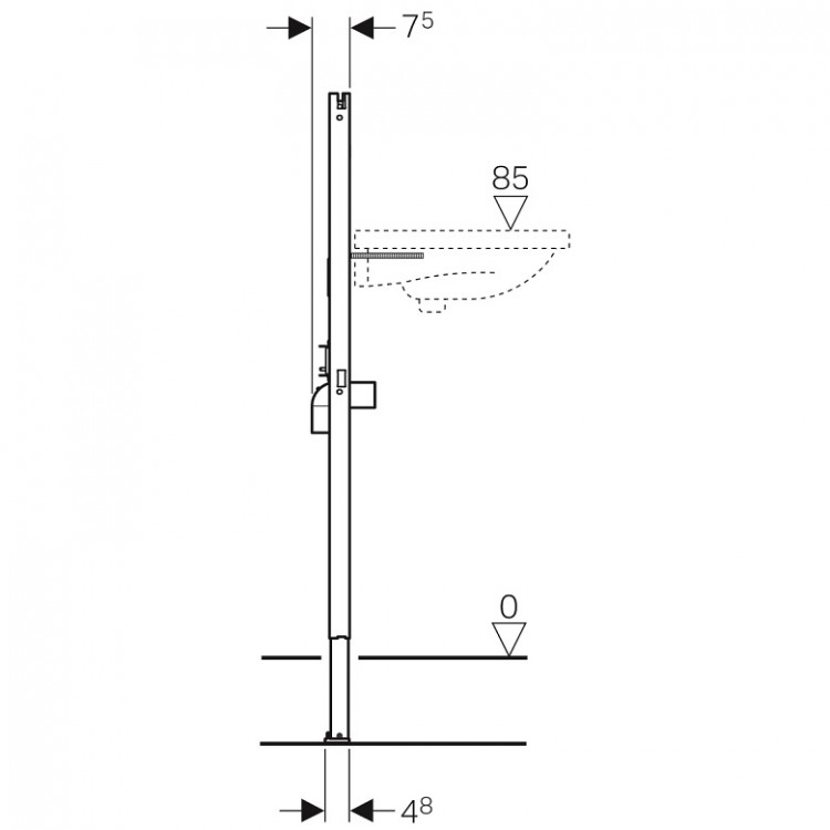 Geberit DuofixBasic Izlietnes montāžas rāmis, 111.471.00.1