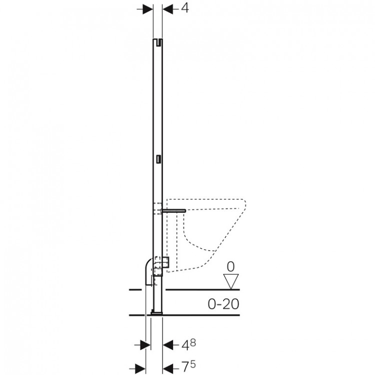 Geberit DuofixBasic Bidē montāžas rāmis, 111.534.00.1