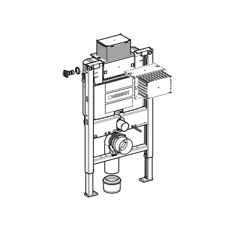 Iebūvējamais rāmis tualetes podam Geberit Duofix Omega, 111.003.00.1