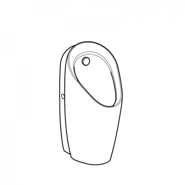 Pisuārs iebūvētajai vadības sistēmai Geberit Preda, 116.070.00.1