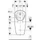 Pisuārs iebūvētajai vadības sistēmai Geberit Preda, 116.070.00.1