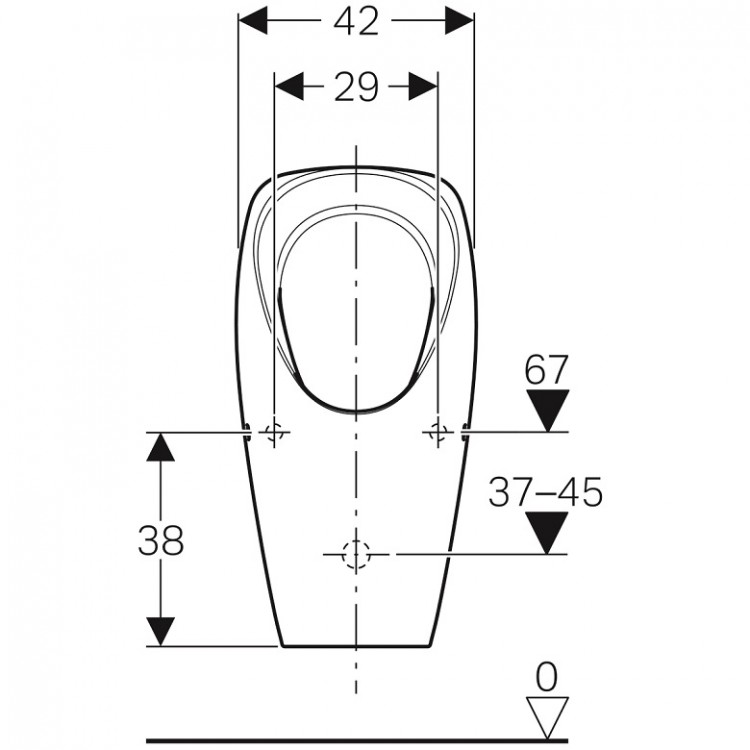 Pisuārs darbojas bez ūdens Geberit Tamina, 116.141.00.1