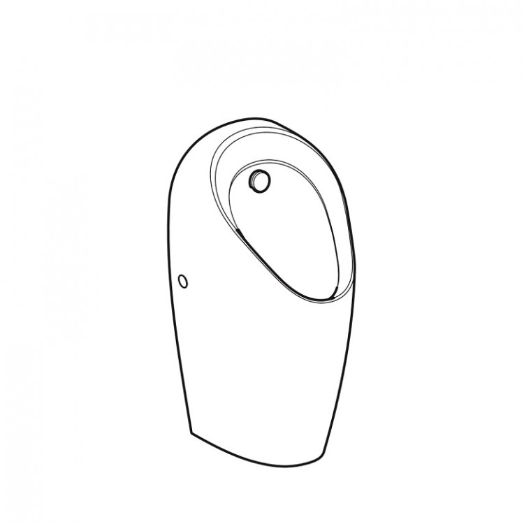 Pisuārs iebūvētajai vadības sistēmai Geberit Selva,116.080.00.1