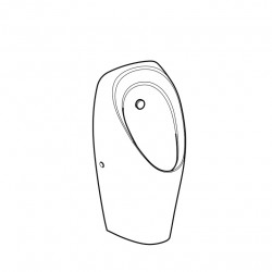 Pisuārs iebūvētajai vadības sistēmai Geberit Tamina, 116.140.00.