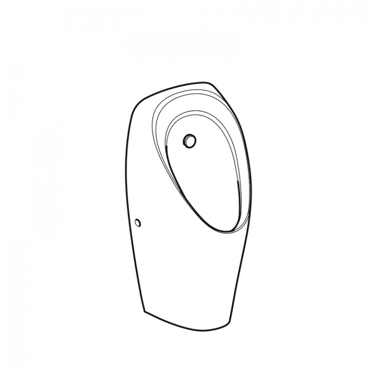 Pisuārs iebūvētajai vadības sistēmai Geberit Tamina, 116.140.00.