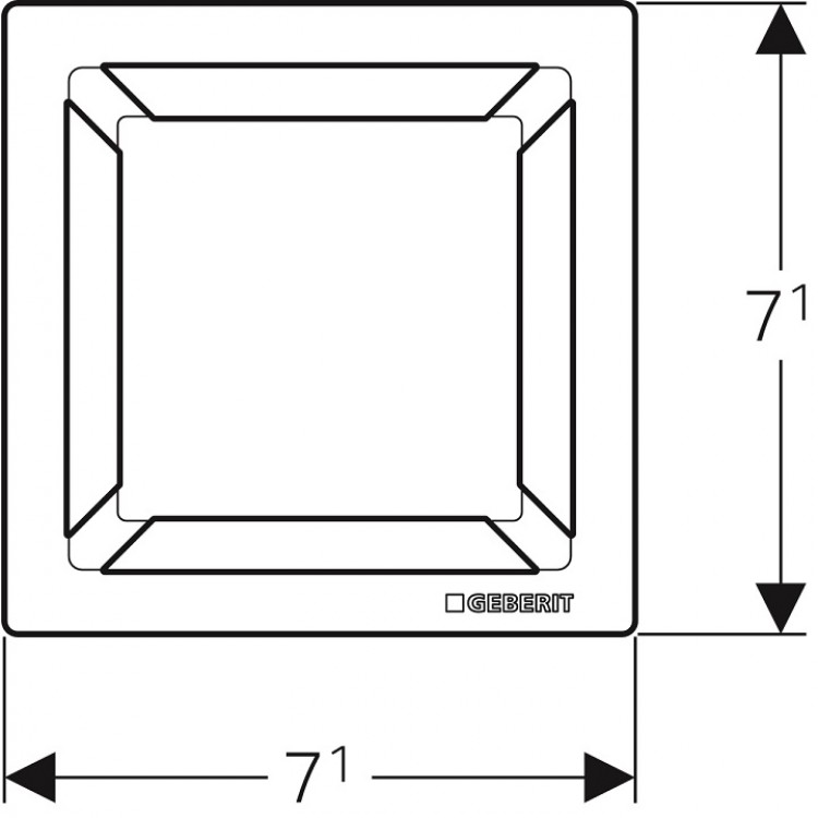Trapa dizaina nosegreste Geberit Square, 154.312.00.1