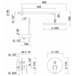 Dušas sistēma Giulini Surf 5813KB