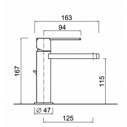 Izlietnes maisītājs GIULINI SURF, hroms 5805A