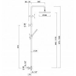 Termostata dušas sistēma Giulini SURF 8225WC-SH30