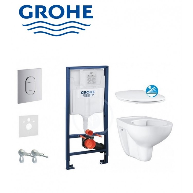 Komplekts Grohe Bau Rimless WC+rāmis Rapid SL+poga (C)