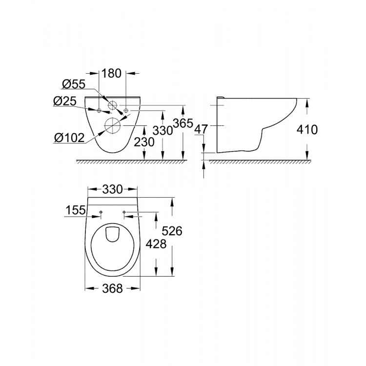 Komplekts Grohe Bau WC+rāmis Rapid SL+poga Nova Cosmo