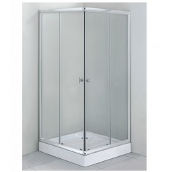 Dušas stūris kvadrātveida Gotland ar paliktni 80x80cm, 39164