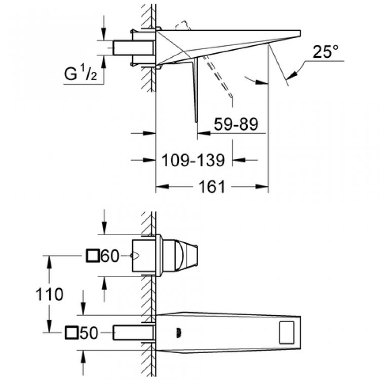 Iebūvējams izlietnes maisītājs Grohe Allure Brilliant, 19781 000