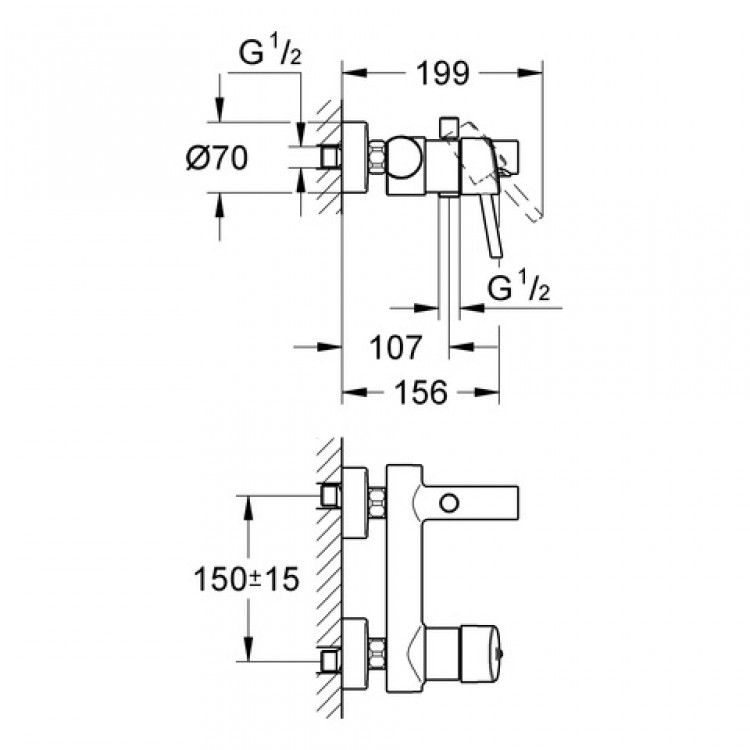 Vannas un dušas maisītājs Grohe CONCETTO, 32211 001