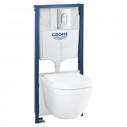 Komplekts Grohe Euro Ceramic WC+rāmis Rapid SL+poga 39536000
