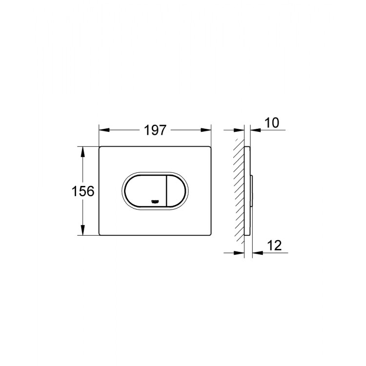 Noskalošanas taustiņš Grohe Arena Cosmo, 38858000