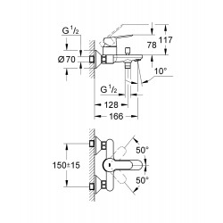 Vannas un dušas maisītājs Grohe BauEdge, 23334000