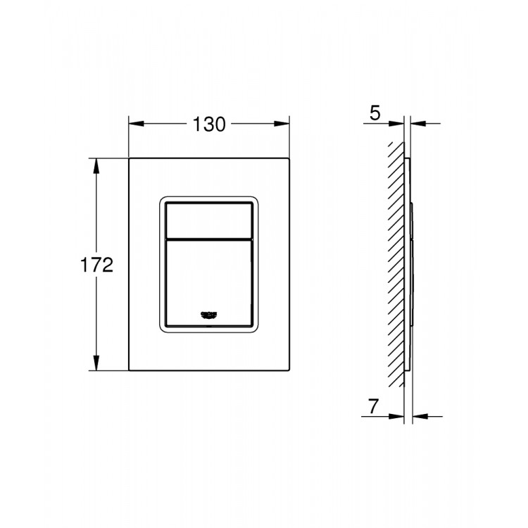 Noskalošanas taustiņš Grohe Skate Cosmo S, 37535000
