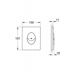 Noskalošanas taustiņš Grohe Skate Air, 38505000