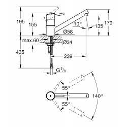 Virtuves izlietnes maisītājs GROHE CONCETTO 32659001