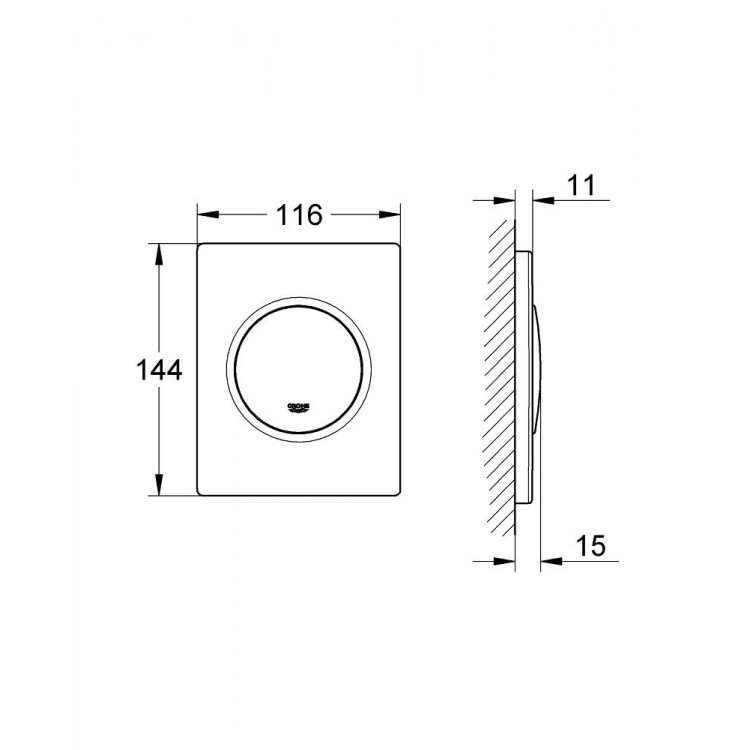 Pisuāra poga Grohe Nova Cosmopolitan, 38804SH0