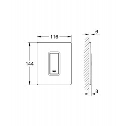 Pisuāra poga Grohe Skate Cosmopolitan, 38846KS0