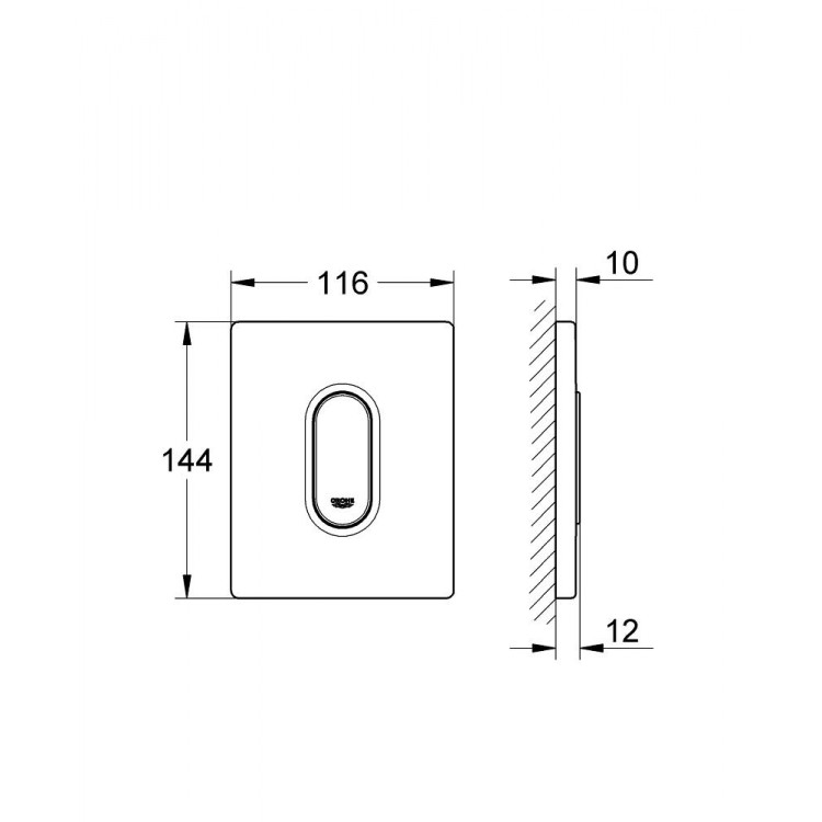 Pisuāra poga Grohe Arena Cosmopolitan, 38857SH0