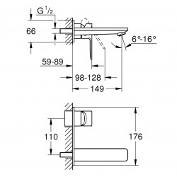Iebūvējams izlietnes maisītājs Grohe LINEARE, 19409001