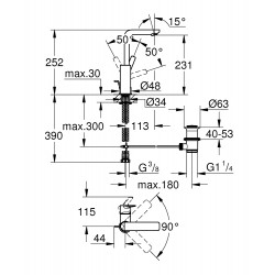 Izlietnes maisītājs Grohe LINEARE, 23296DC1