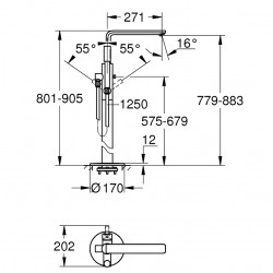 Vannas maisītājs brīvi stāvošs Grohe LINEARE, 23792DC1