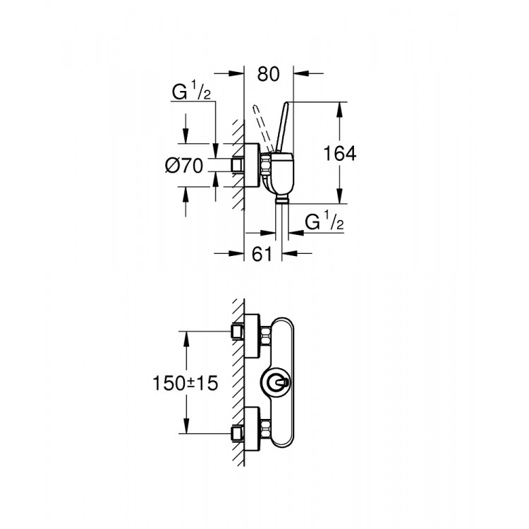 Dušas maisītājs Grohe Eurodisc Joy, 23430000