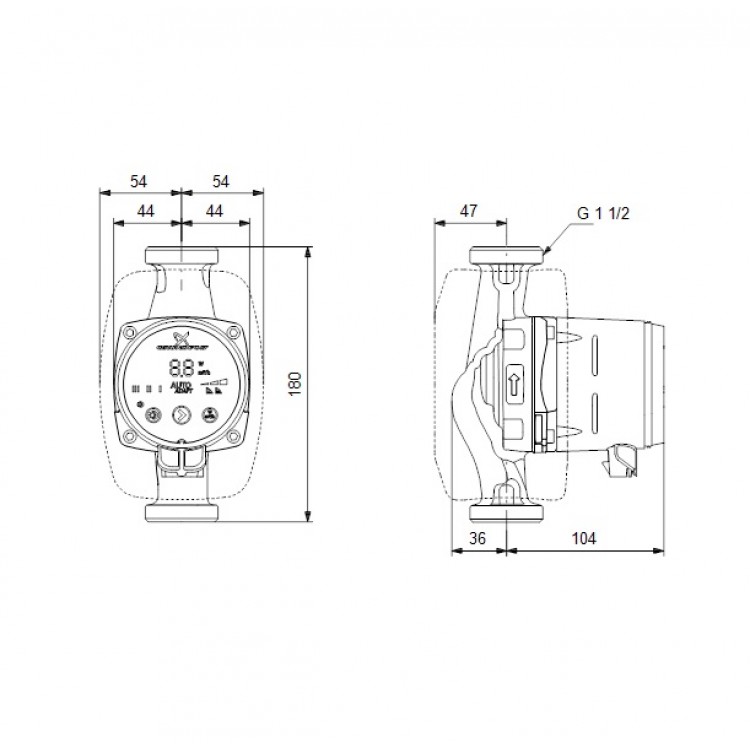 Cirkulācijas sūknis Grundfos Alpha 2 25-50 180, 99411173