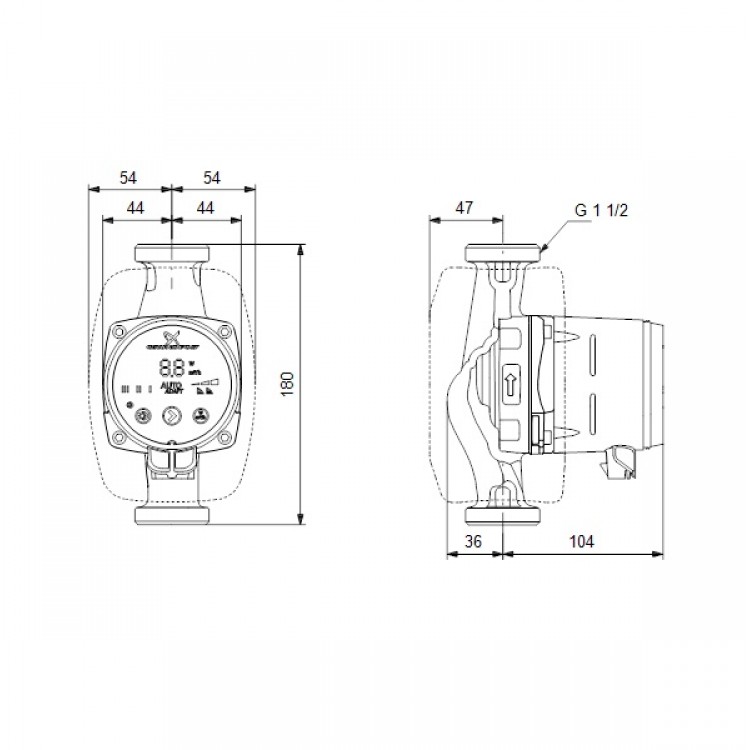 Cirkulācijas sūknis Grundfos Alpha 2 25-60 180, 99411175