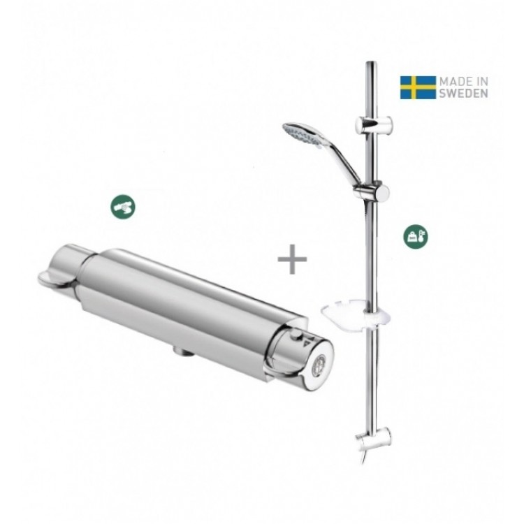 Dušas termostata maisītājs ar dušu Gustavsberg, GB41215604/41103250