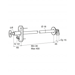 Dārza krāns neaizsalstošs Gustavsberg ar slēdzeni 30-40cm, FG0105062
