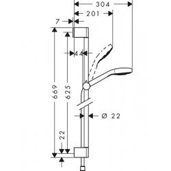 Dušas komplekts Hansgrohe Croma Select E 1jet, 26584400